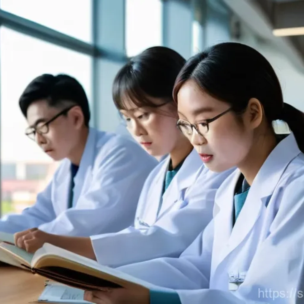 남수단에서 유학하기 - **Prompt 1: South Sudanese Medical Students in Korea, Inspired by Father John Lee**
    "A group of ...