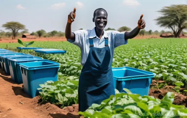 남수단의 미래 전망 - Image Prompt 1: K-Agriculture Revolutionizing South Sudanese Farms**