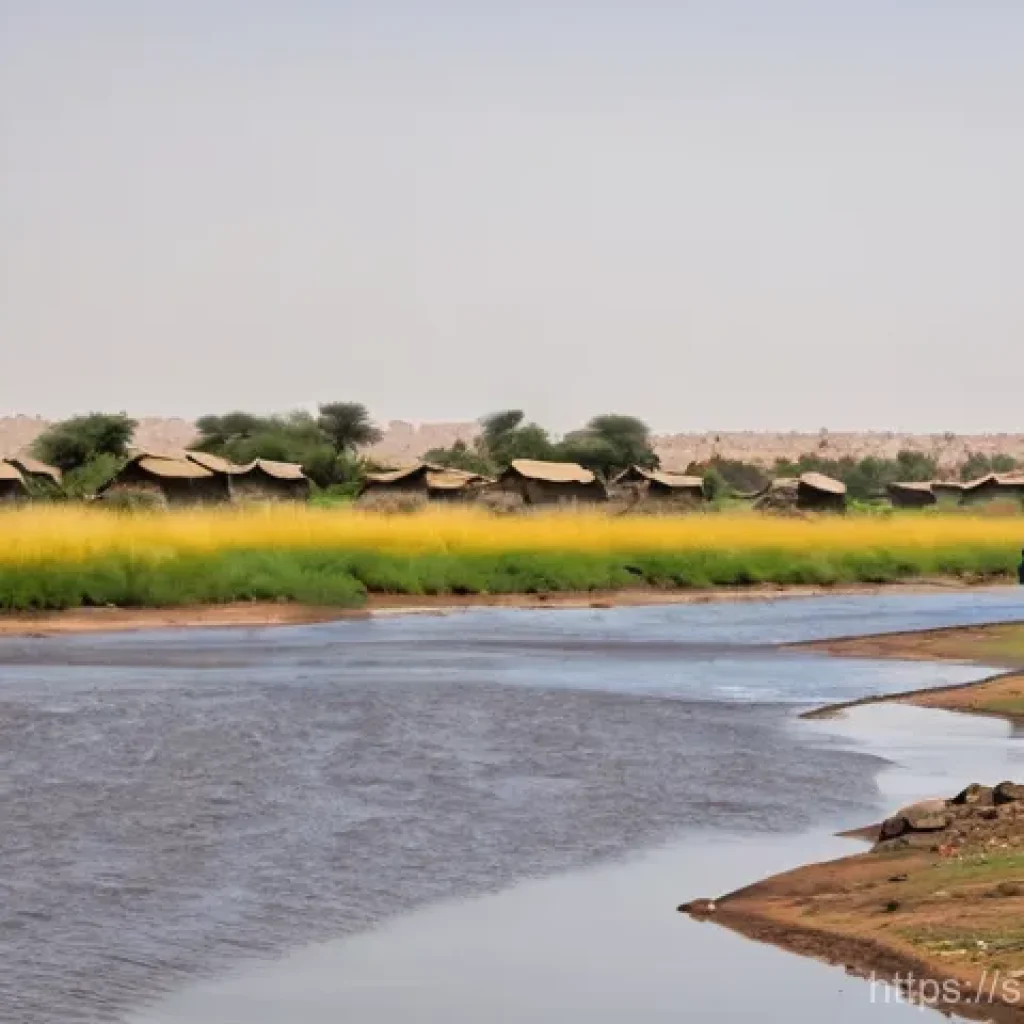 남수단과 수단 국경 문제 - **Prompt: A visual allegory depicting the historical and cultural divide between Sudan and South Sud...