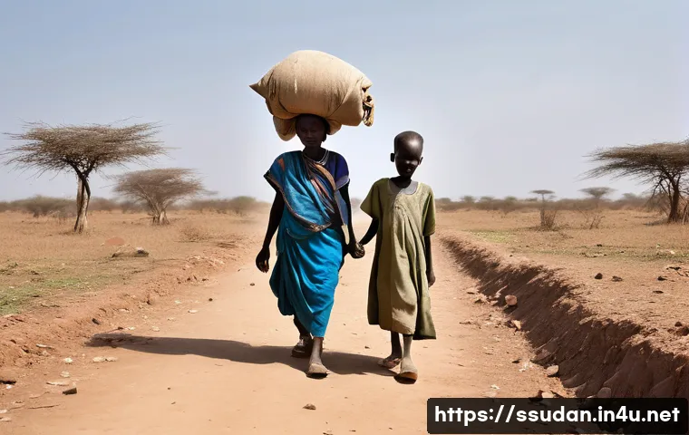 남수단의 경제 위기 대응책 - **Image Prompt 1: The Weight of Ongoing Instability**
    A powerful, low-angle shot of a South Suda...